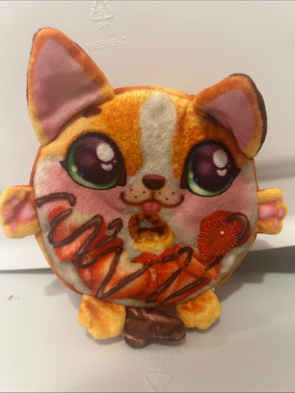Cookers Brown Orange Donut Cat Plush